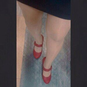 Flight Attendant Cabin Crew Worn Used Clarks Mary Jane Style Uniform Work Heels